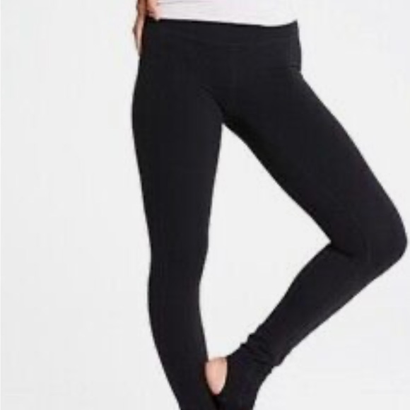 Athleta Powervita Barre Stirrup Tight Black Legging size Small style 353531 - Picture 2 of 10